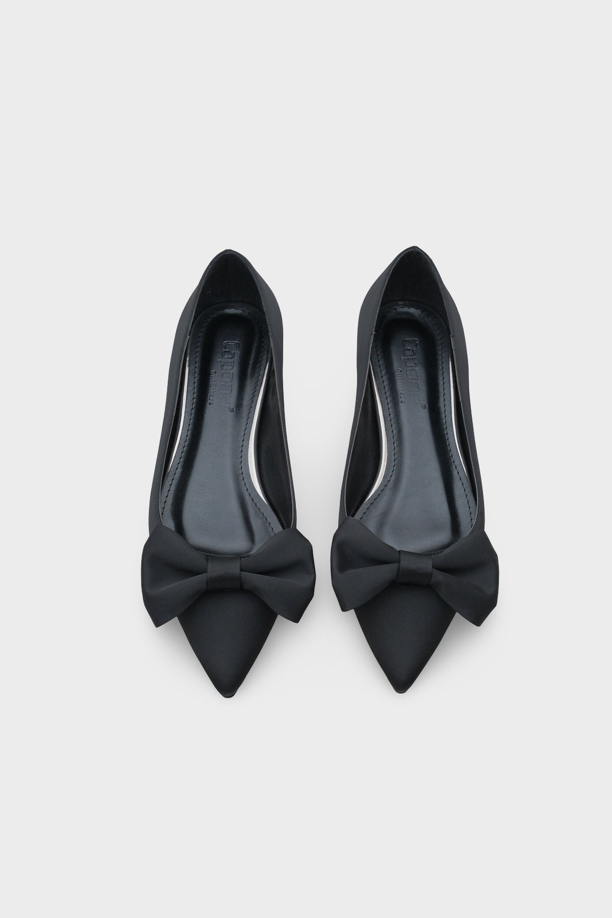 Zelma Sivri Burunlu Kısa Topuklu Fiyonklu Saten Kadın Babet