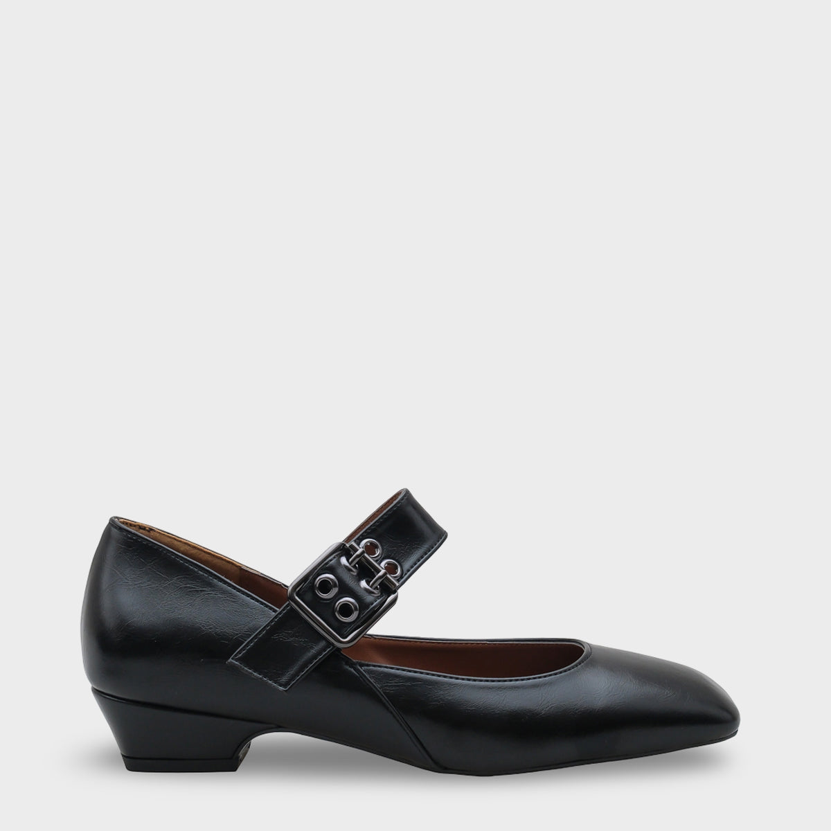 Darell Kısa Topuklu Küt Burunlu Bantlı Mary Jane Kadın Ayakkabı