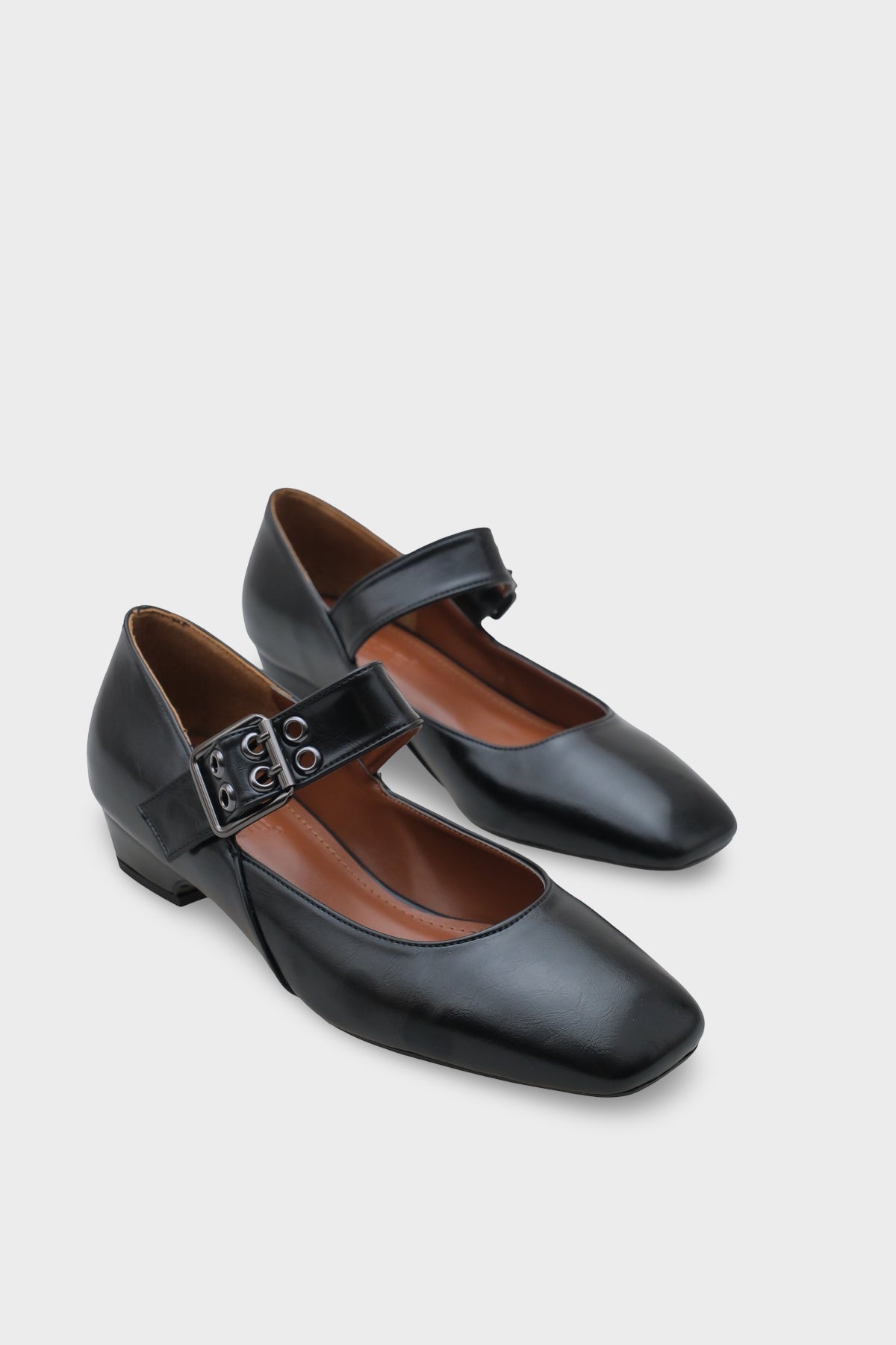 Darell Kısa Topuklu Küt Burunlu Bantlı Mary Jane Kadın Ayakkabı