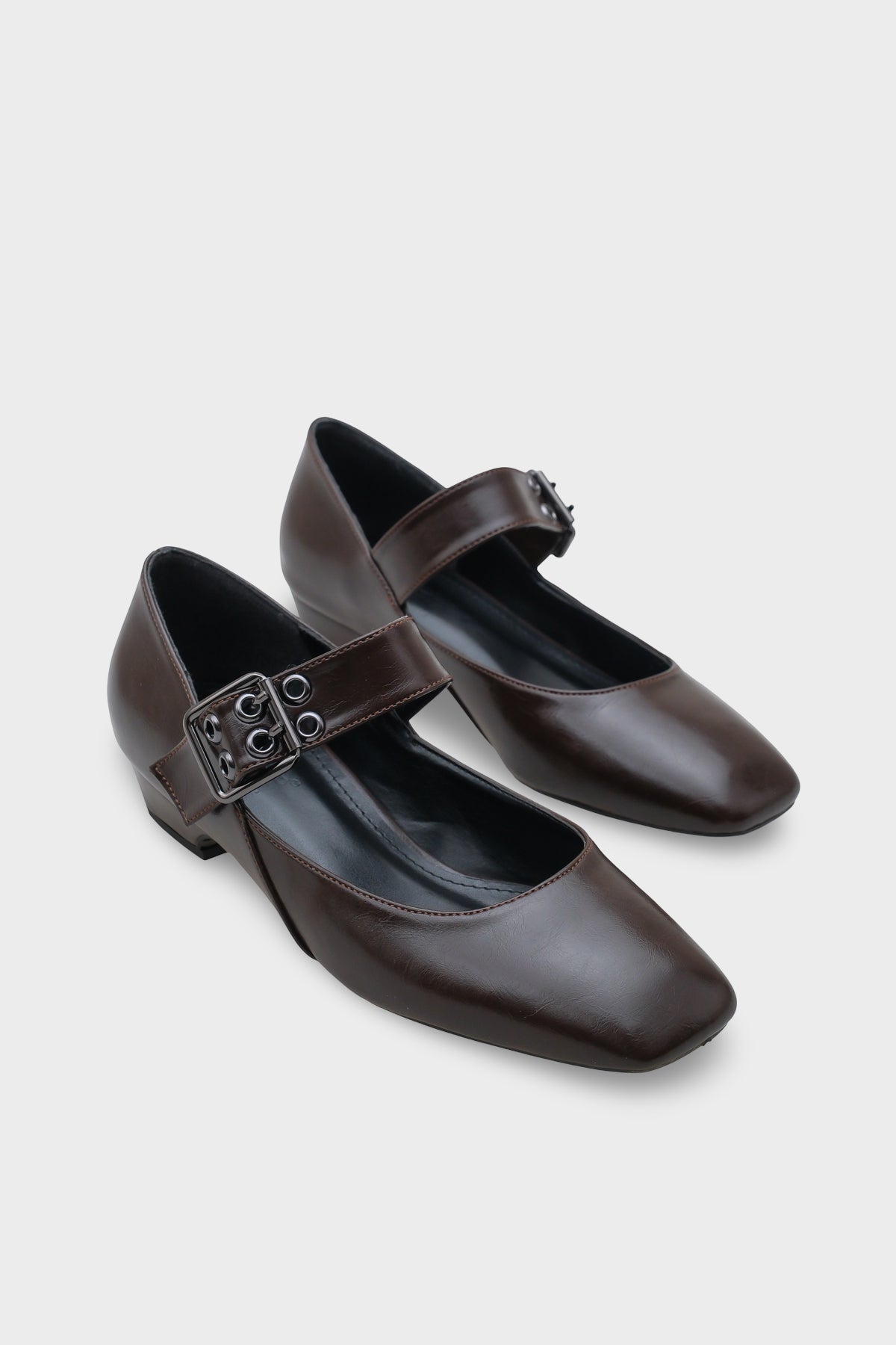 Darell Kısa Topuklu Küt Burunlu Bantlı Mary Jane Kadın Ayakkabı