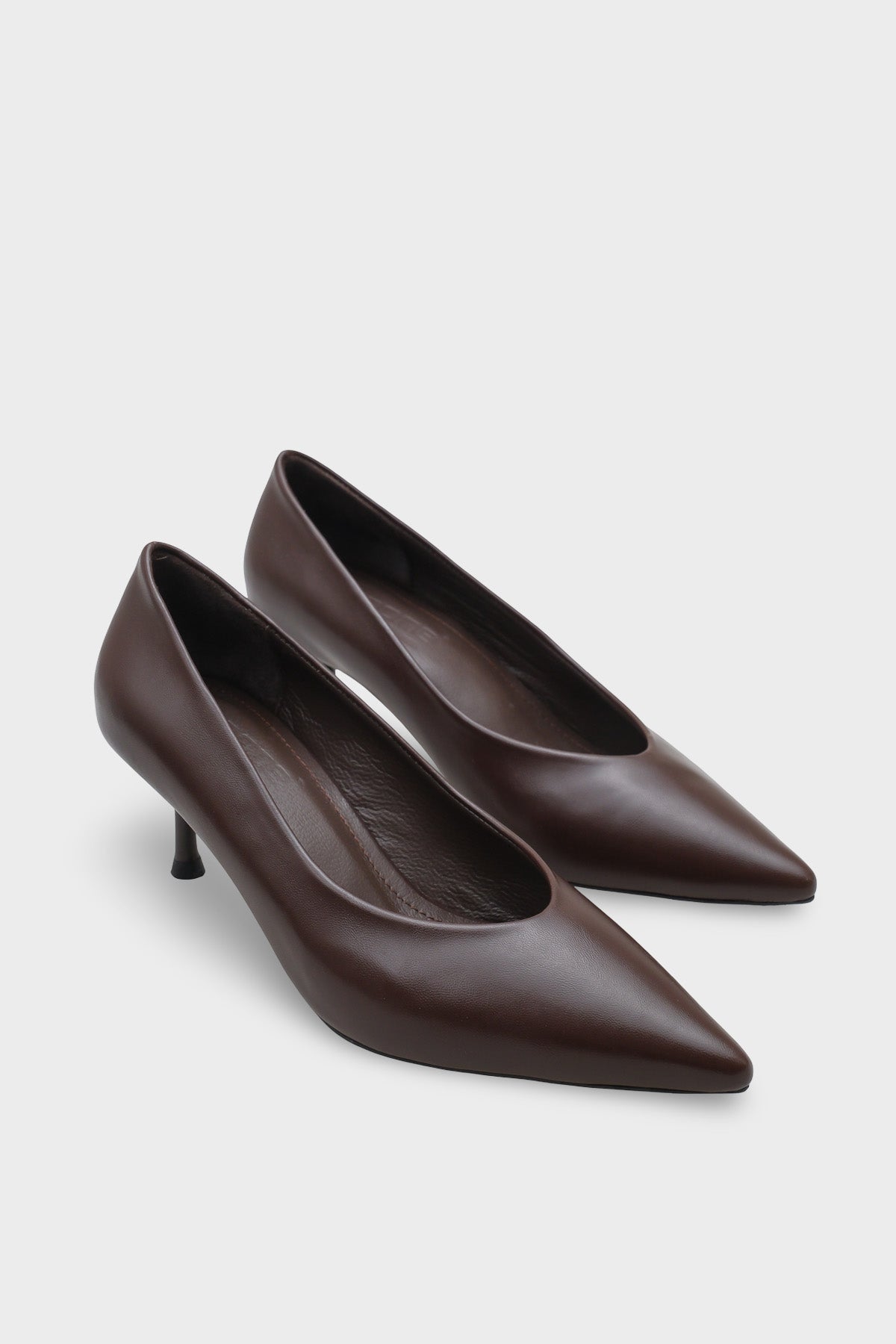 Merle Sivri Burunlu Hakiki Deri Astarlı Stiletto