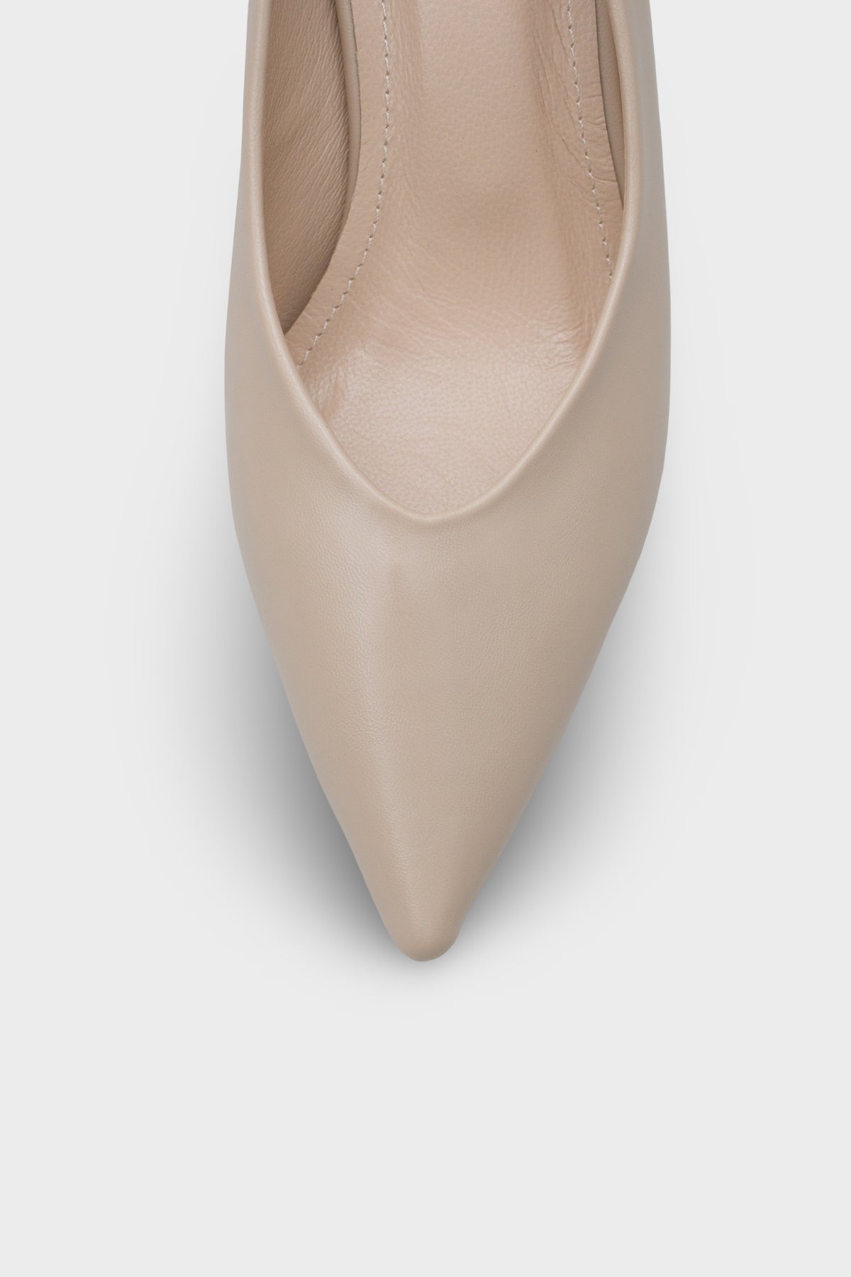 Merle Sivri Burunlu Hakiki Deri Astarlı Stiletto