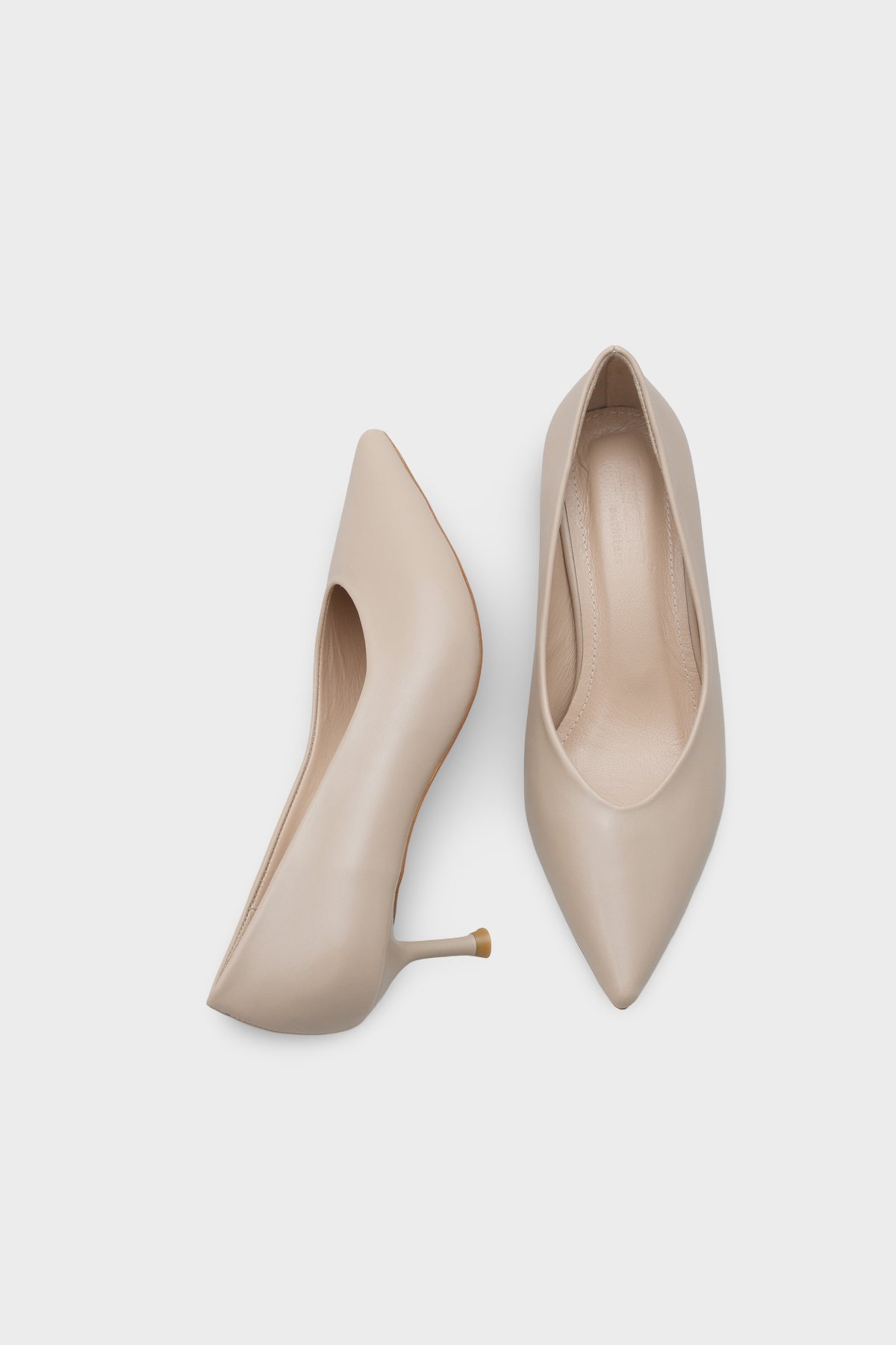 Merle Sivri Burunlu Hakiki Deri Astarlı Stiletto