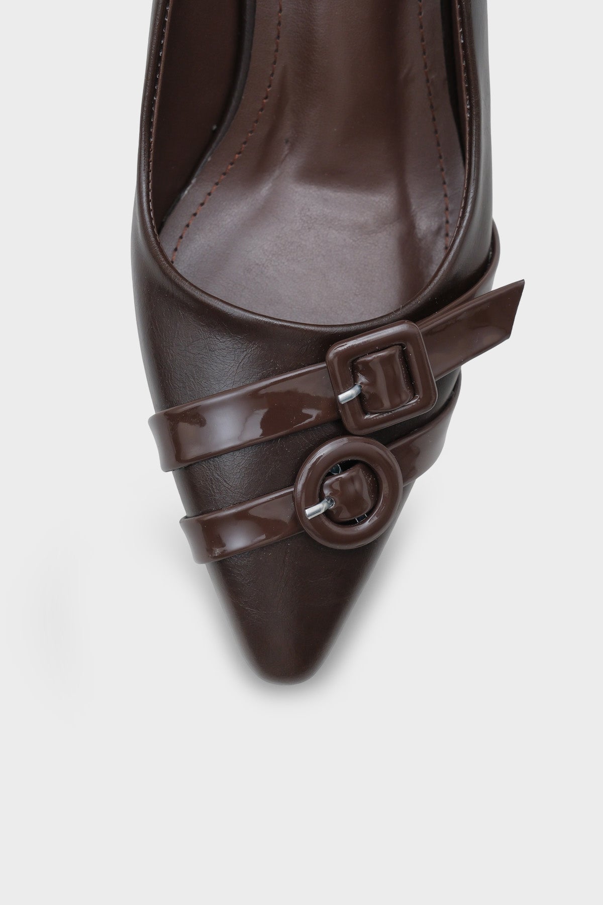 Mirabel Sivri Burunlu Tokalı Orta Topuklu Kadın Ayakkabı