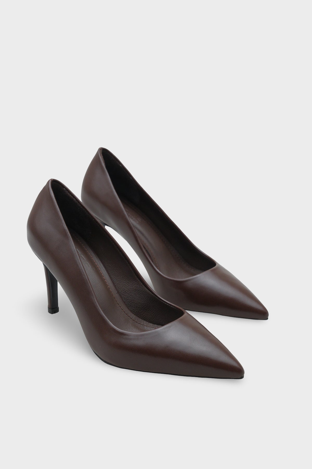 Rhonda Orta Topuklu Günlük Şık Astar Hakiki Deri Stiletto