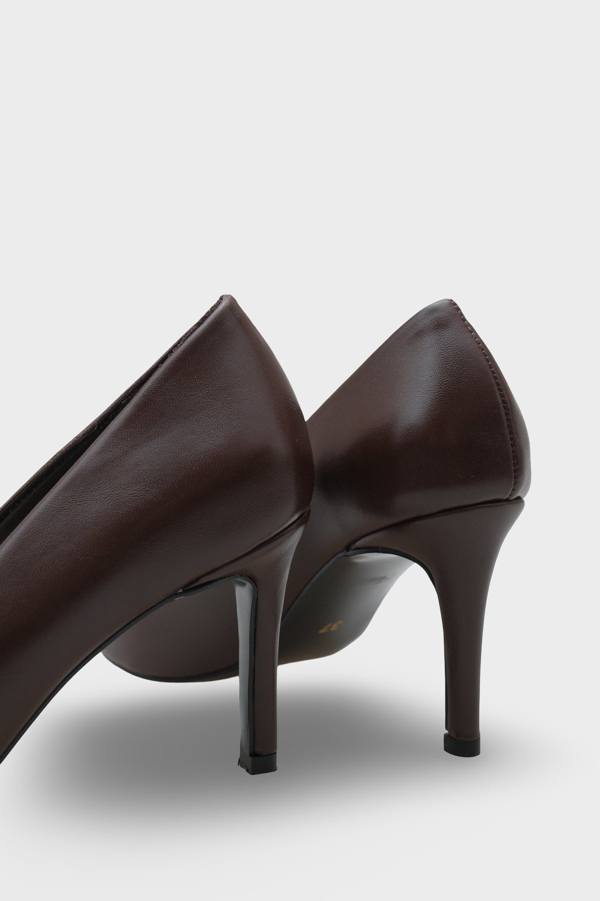 Rhonda Orta Topuklu Günlük Şık Astar Hakiki Deri Stiletto