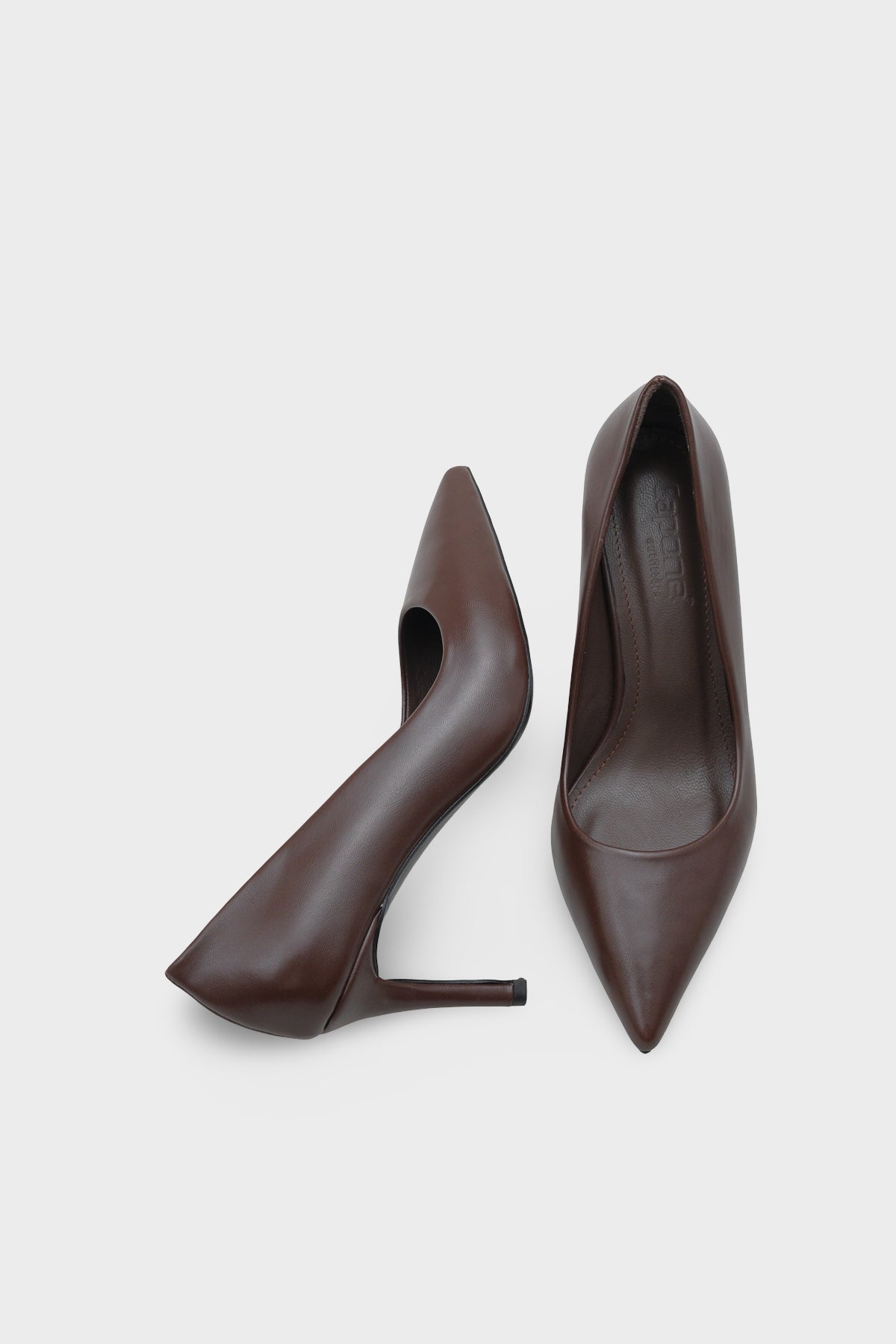 Rhonda Orta Topuklu Günlük Şık Astar Hakiki Deri Stiletto