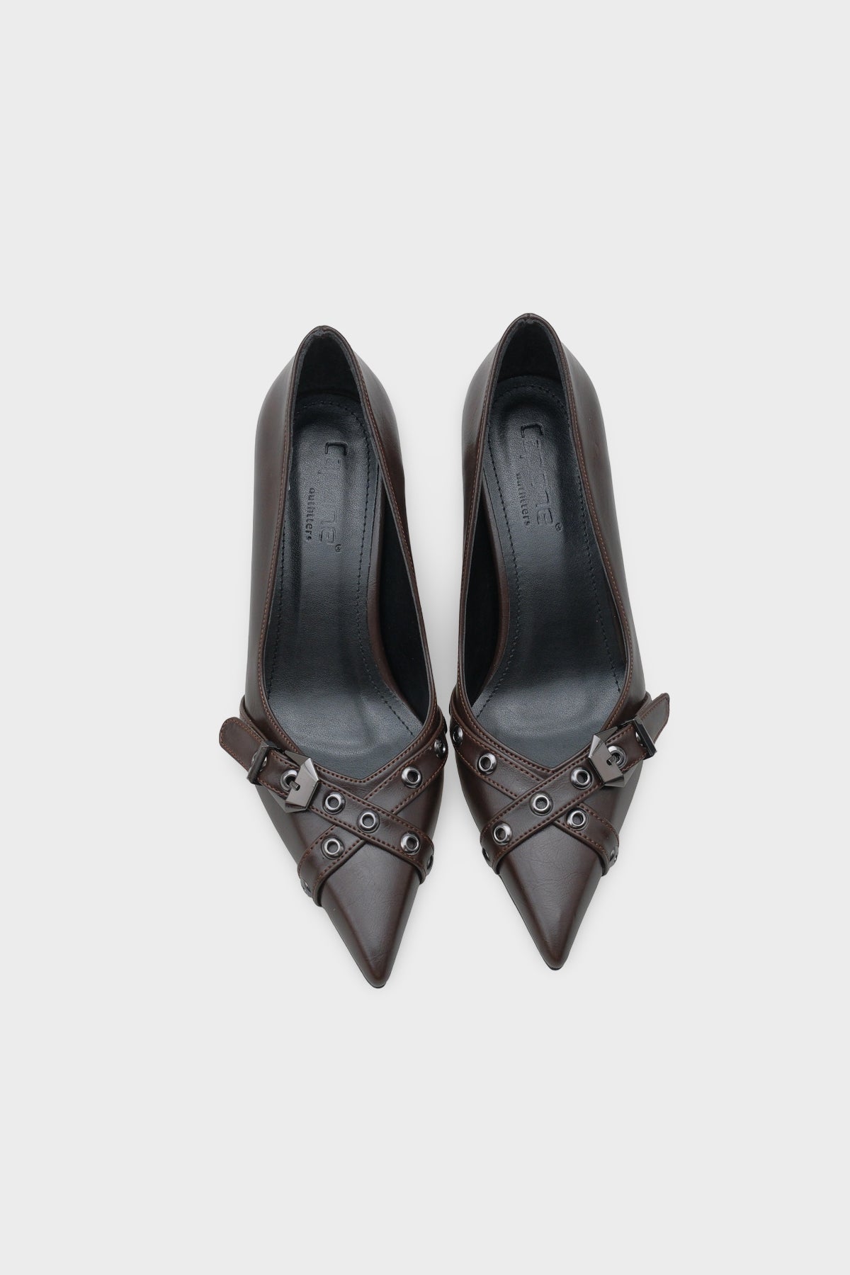 Kristal Kalın Orta Topuklu Tokalı Kadın Günlük Şık Ayakkabı