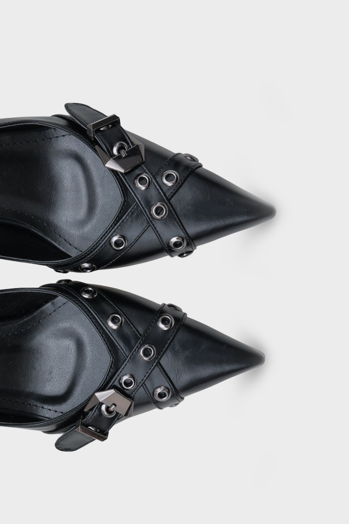 Kristal Kalın Orta Topuklu Tokalı Kadın Günlük Şık Ayakkabı