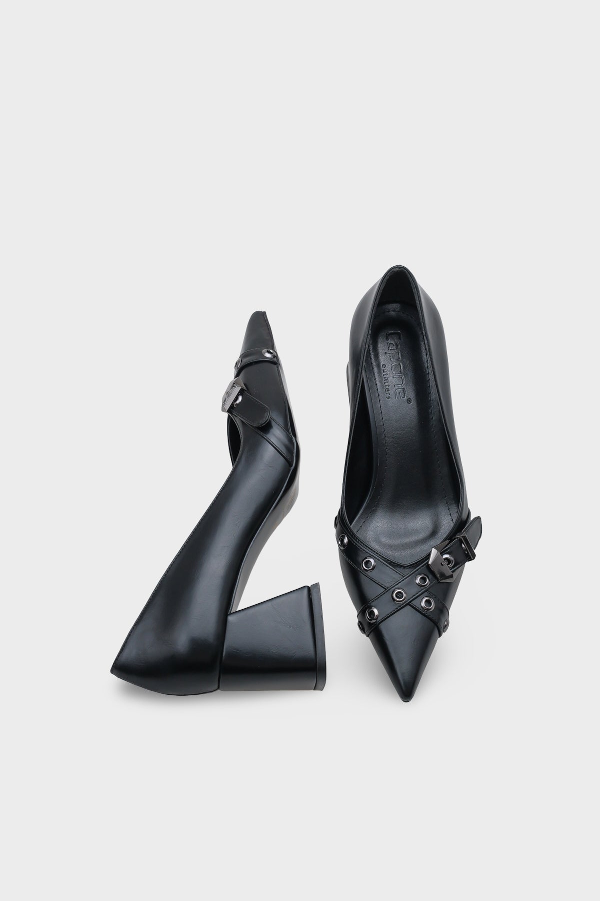 Kristal Kalın Orta Topuklu Tokalı Kadın Günlük Şık Ayakkabı