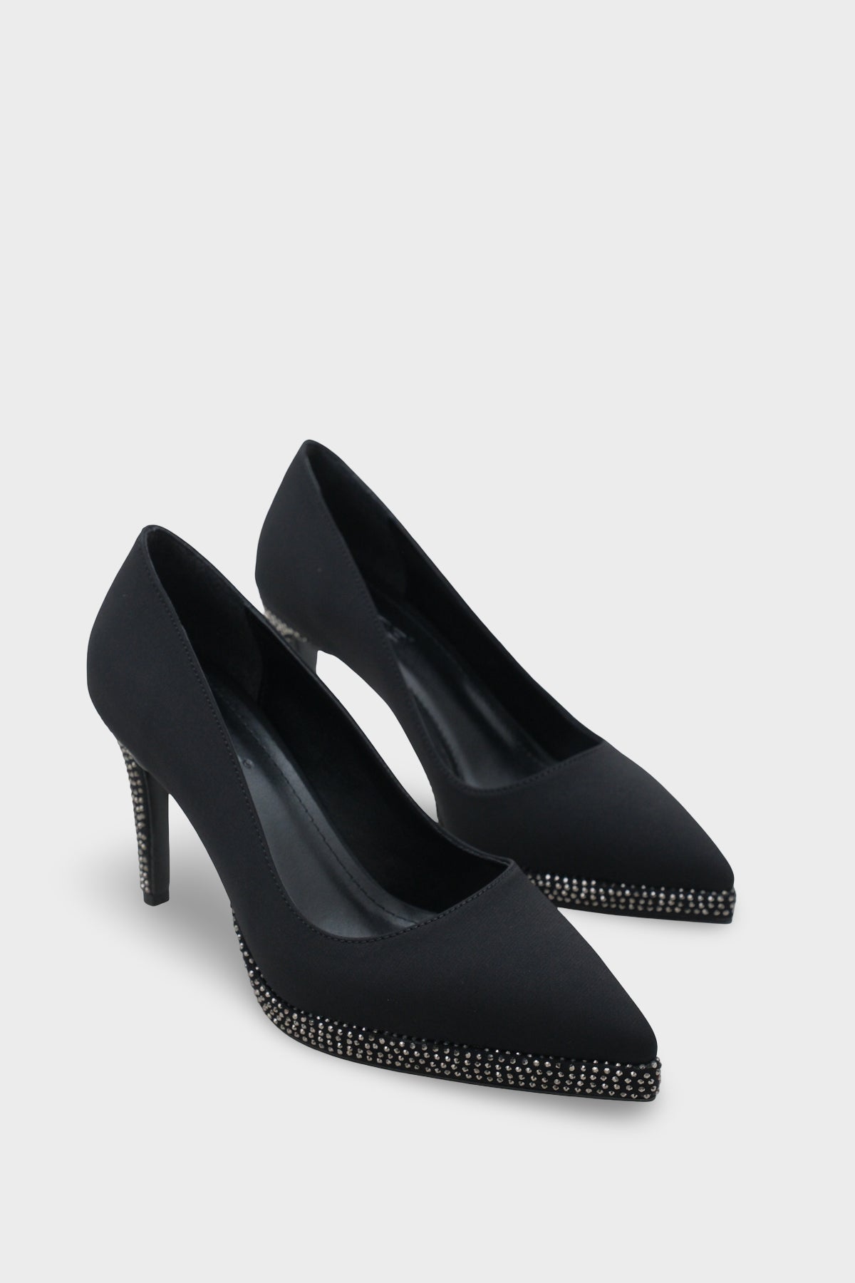 Karine Taşlı Platform Yüksek Topuklu Saten Abiye Ayakkabı