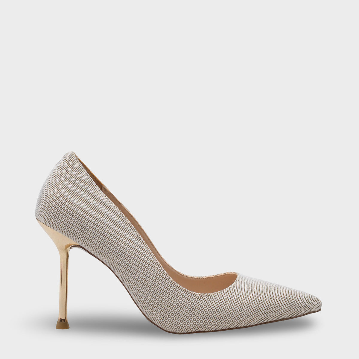 Lulu Metal Orta Topuklu Stiletto