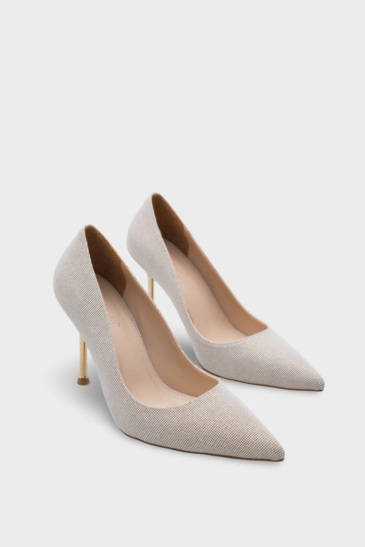 Lulu Metal Orta Topuklu Stiletto