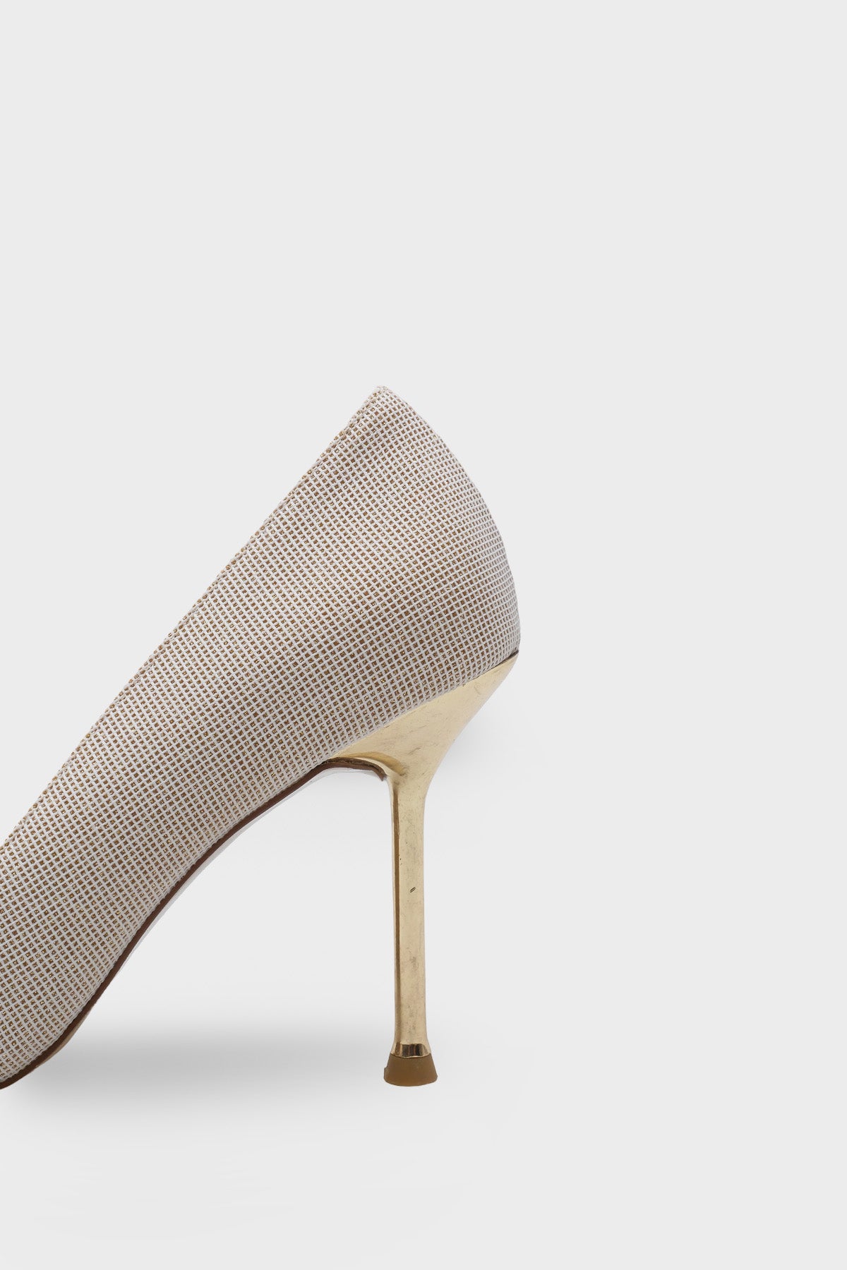 Lulu Metal Orta Topuklu Stiletto