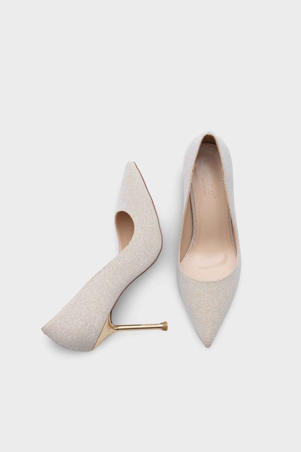 Lulu Metal Orta Topuklu Stiletto