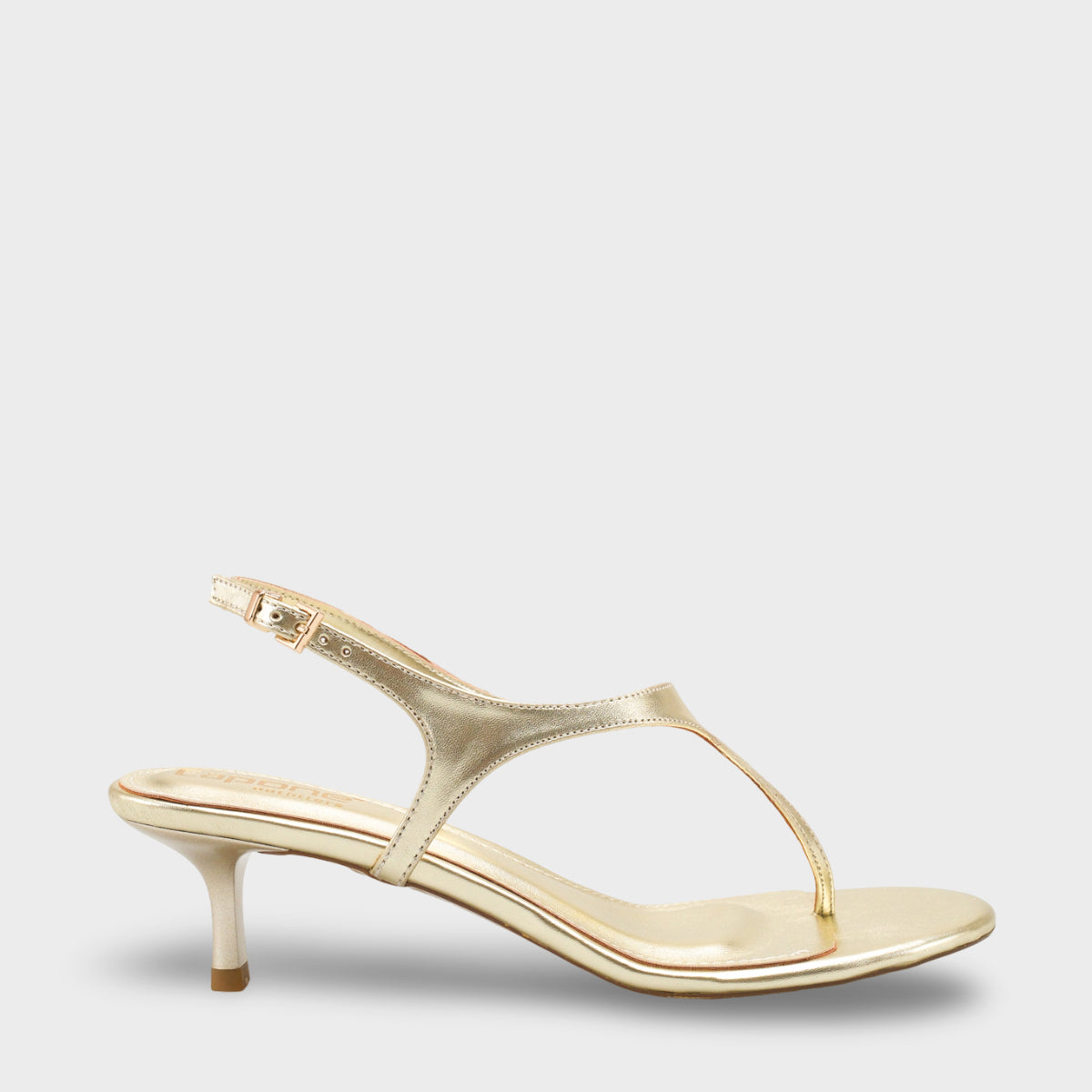 Corella Yuvarlak Burunlu Parmak Arası Orta Topuklu Kadın Ayakkabı