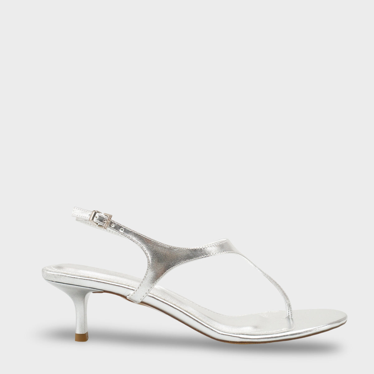 Corella Yuvarlak Burunlu Parmak Arası Orta Topuklu Kadın Ayakkabı