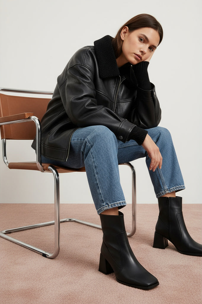 Anjela Küt Burunlu Yandan Fermuarlı Kadın Bot