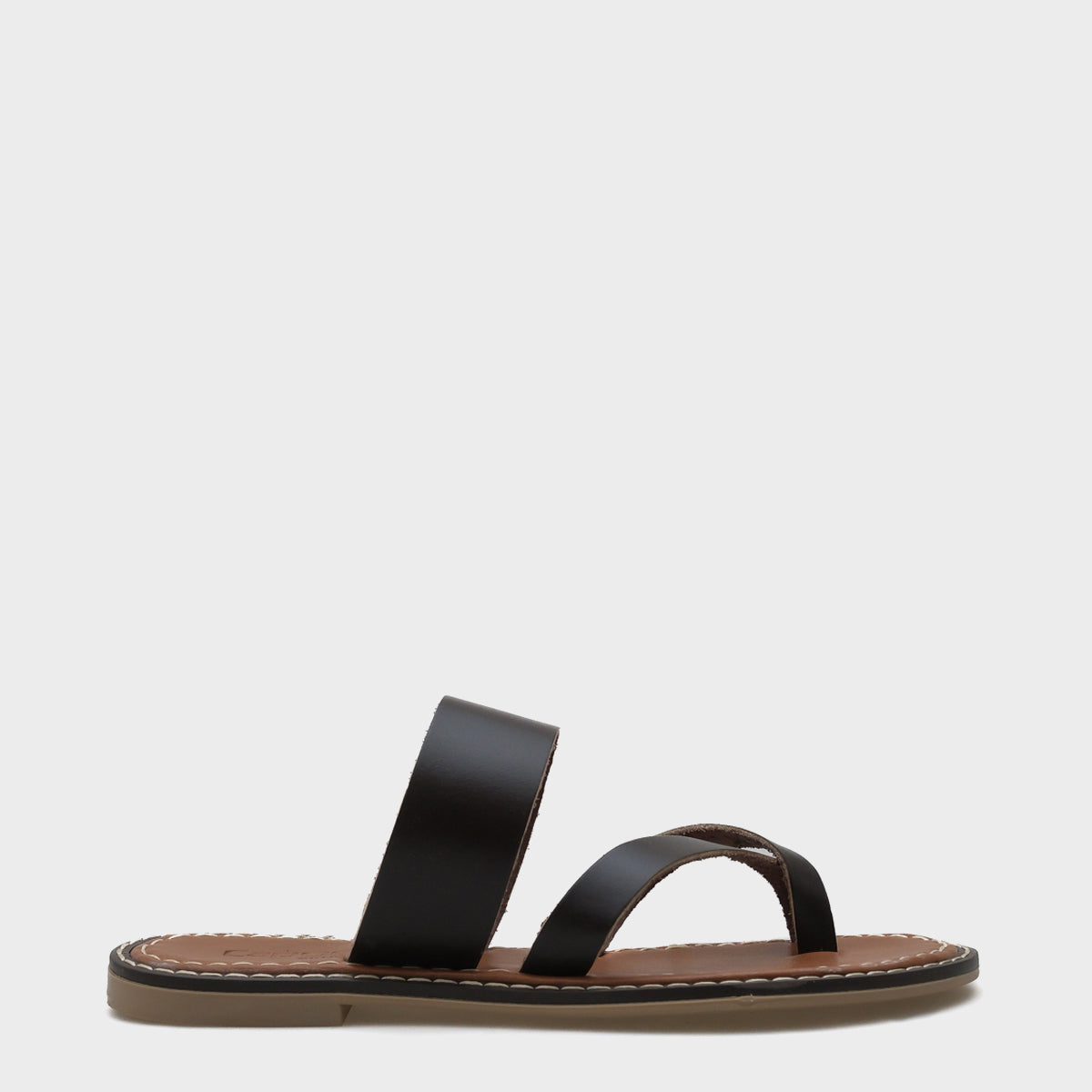 Mag Tek Bant Parmak Arası Deri Kadın Terlik