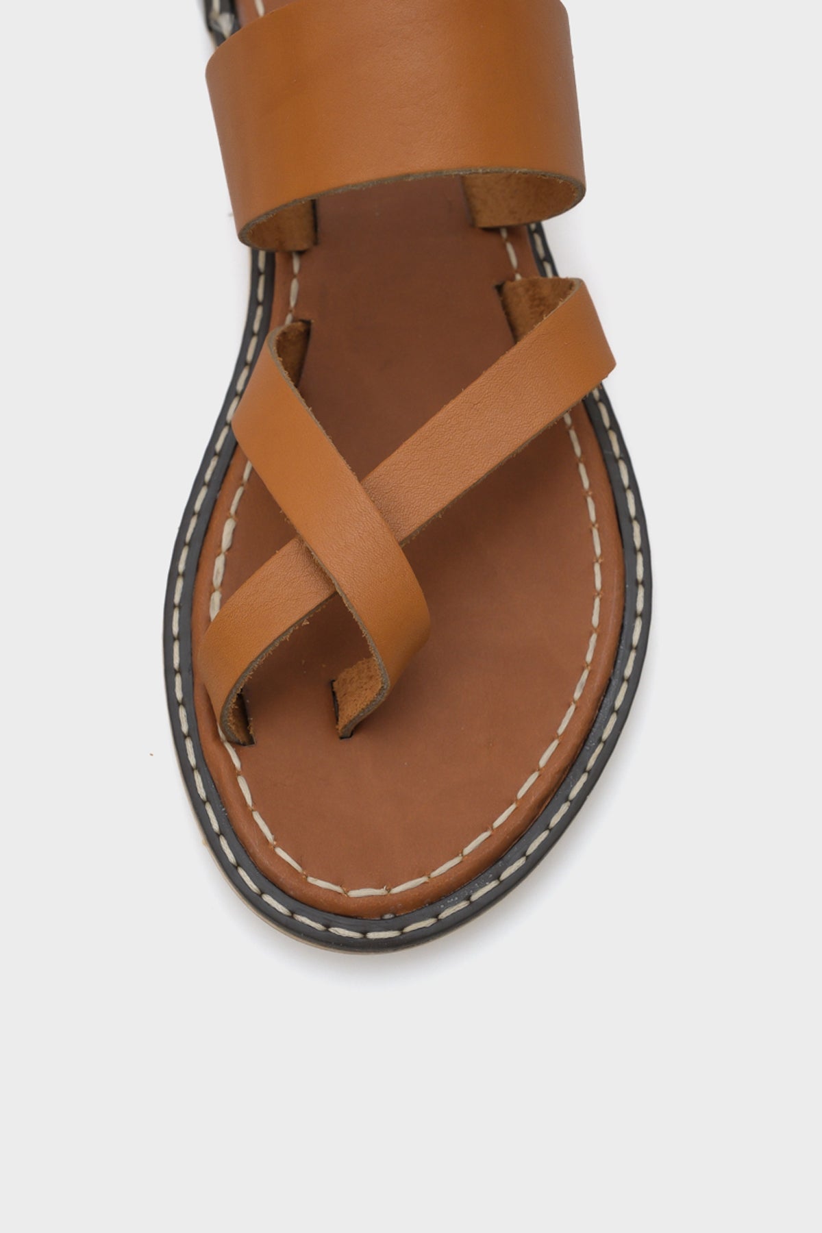 Mag Tek Bant Parmak Arası Deri Kadın Terlik