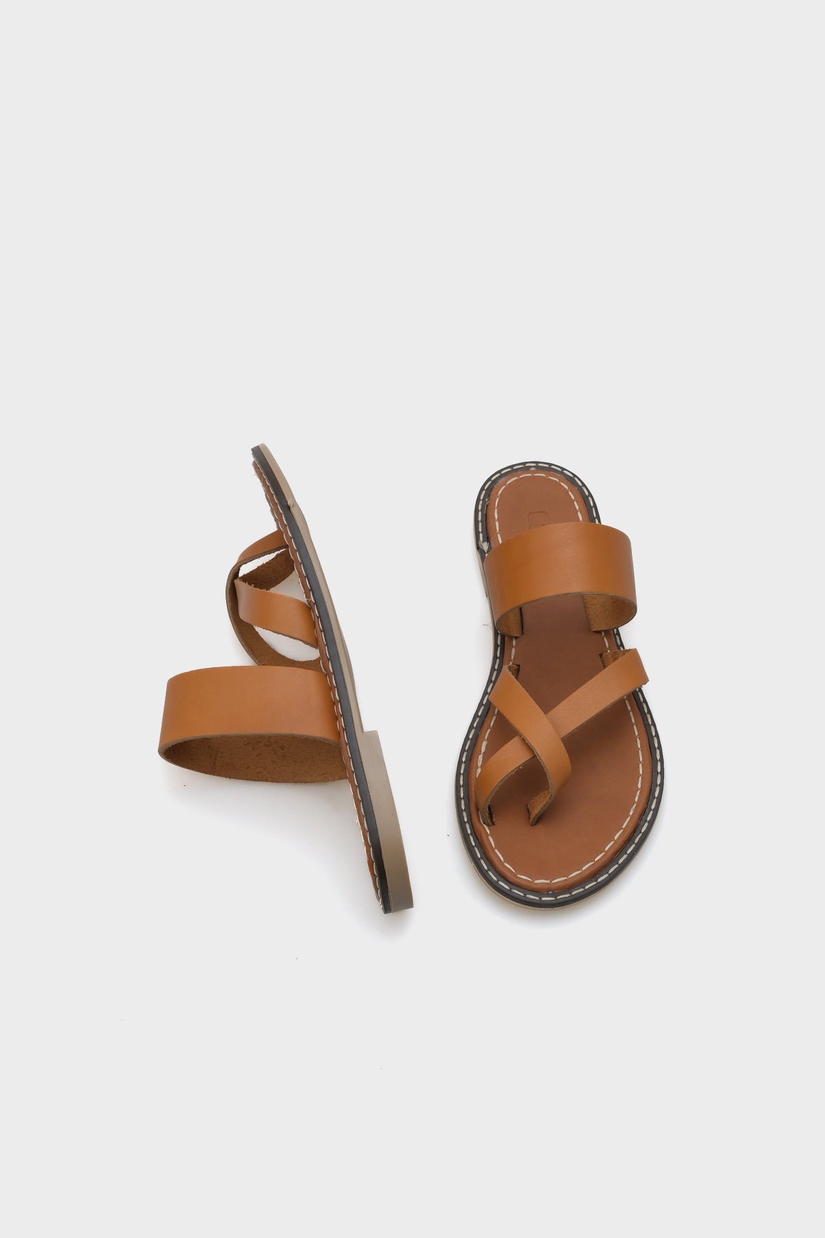 Mag Tek Bant Parmak Arası Deri Kadın Terlik