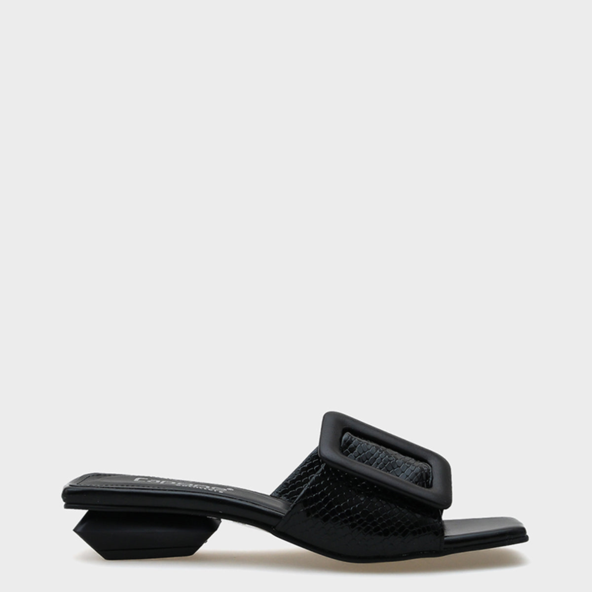 Malia Kısa Topuklu Tokalı Rugan Kroko Kadın Terlik