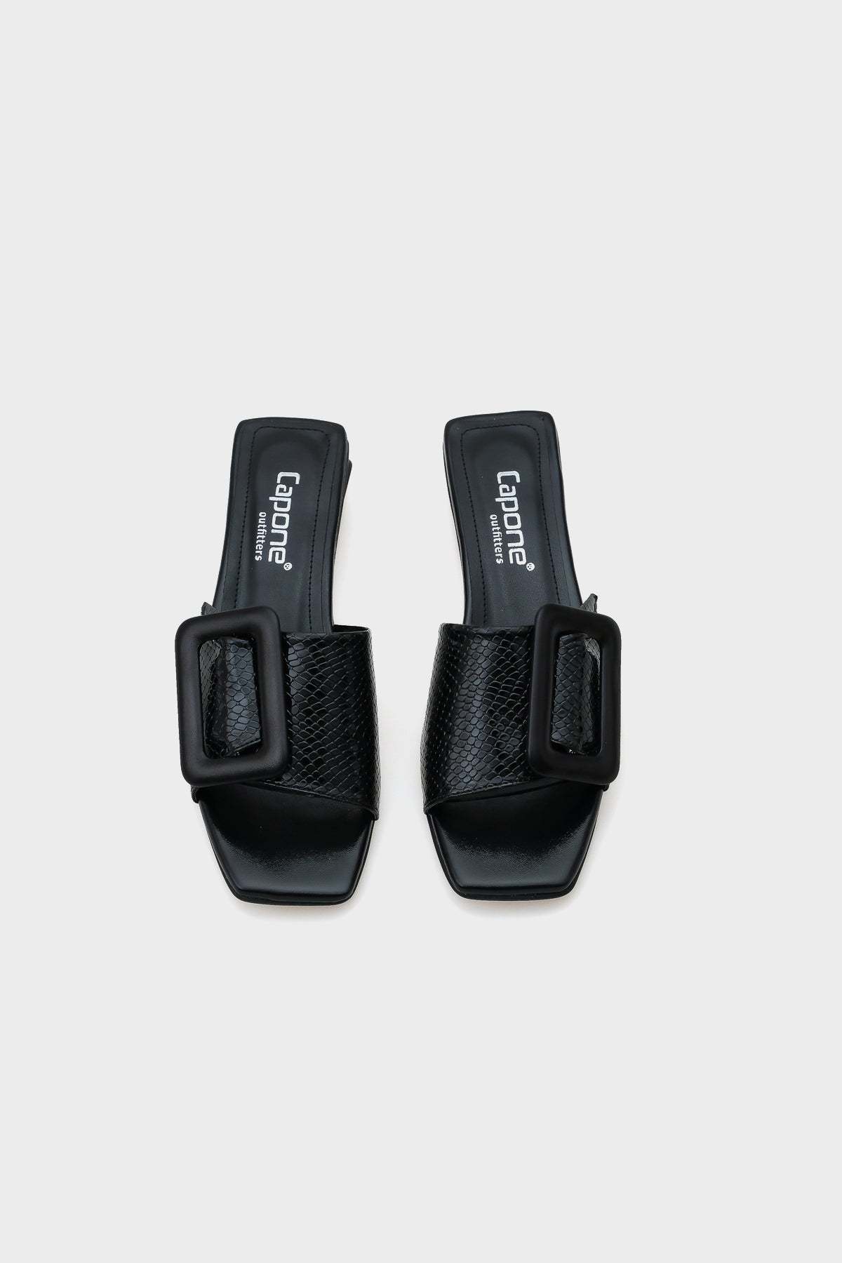 Malia Kısa Topuklu Tokalı Rugan Kroko Kadın Terlik