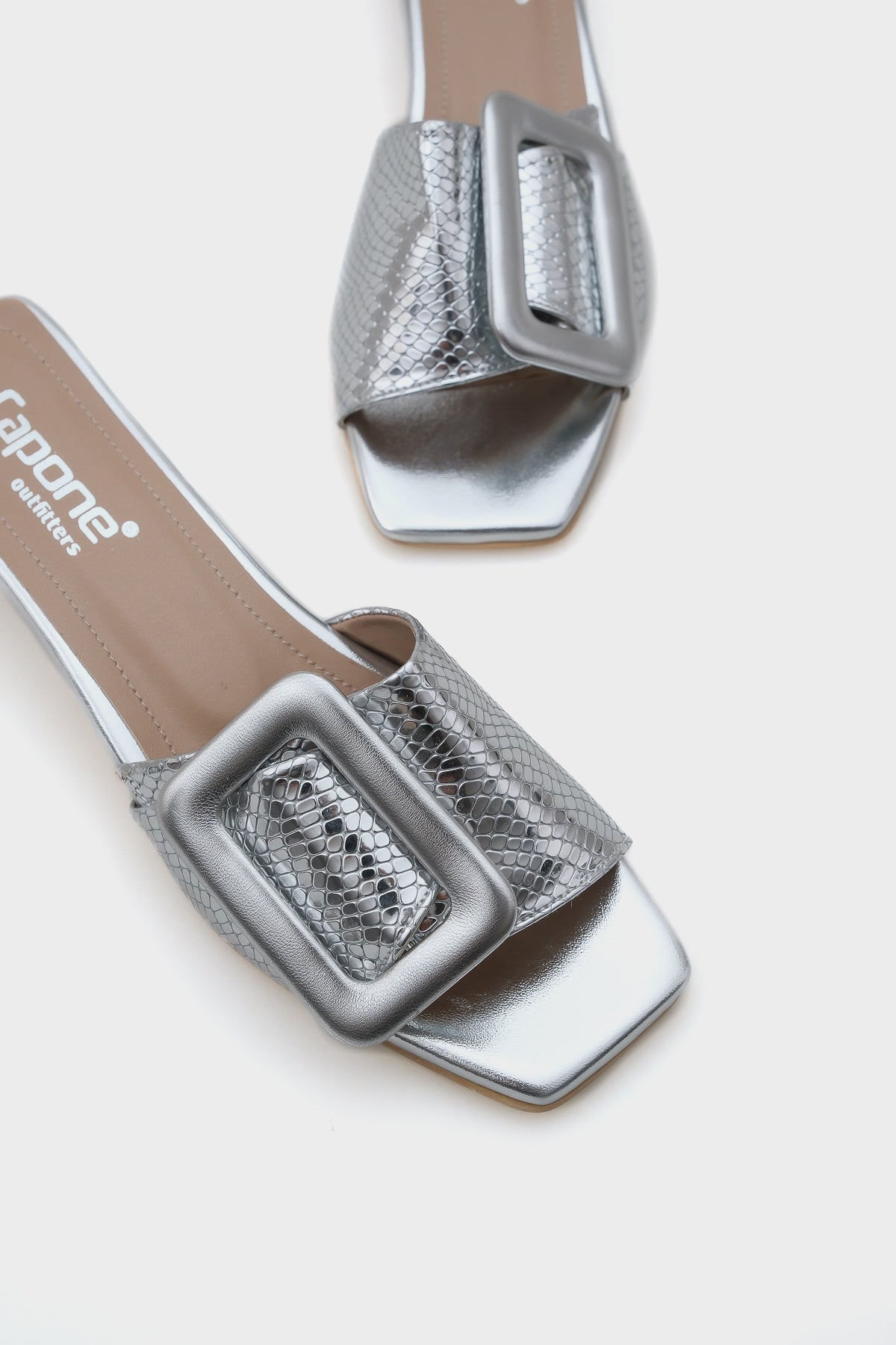 Malia Kısa Topuklu Tokalı Rugan Kroko Kadın Terlik