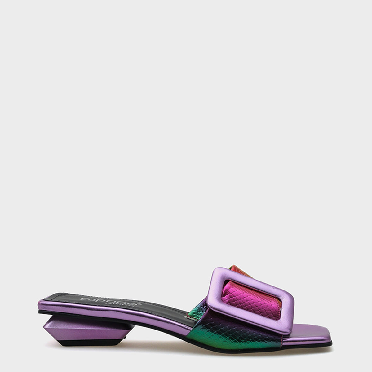 Malia Kısa Topuklu Tokalı Rugan Kroko Kadın Terlik