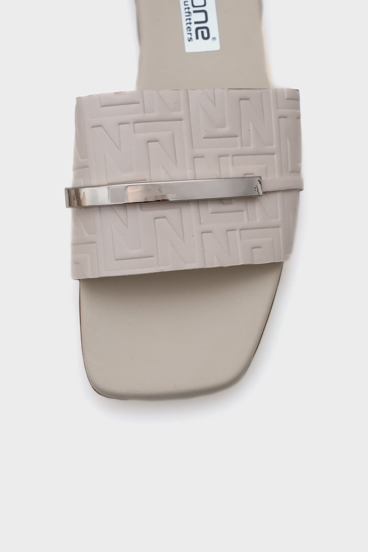 Mame Küt Burunlu Metal Aksesuarlı Kısa Topuklu Konfor Kadın Terlik