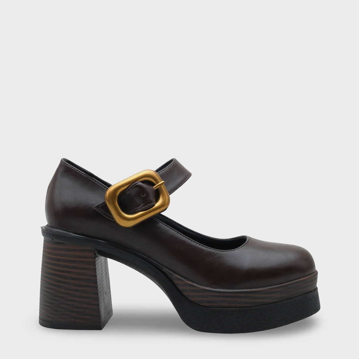 Michelina Yüksek Tabanlı Topuklu Tokalı Mary Jane Kadın Ayakkabı