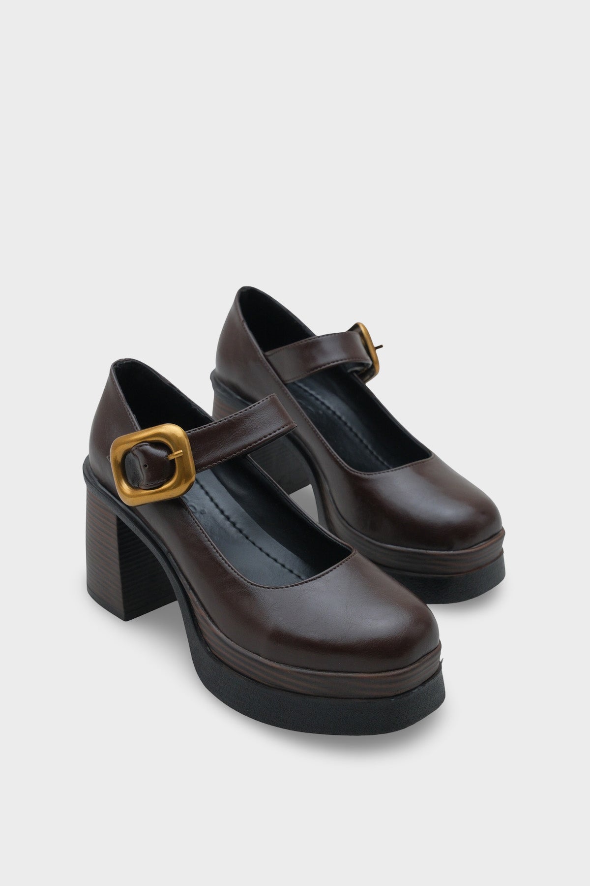 Michelina Yüksek Tabanlı Topuklu Tokalı Mary Jane Kadın Ayakkabı