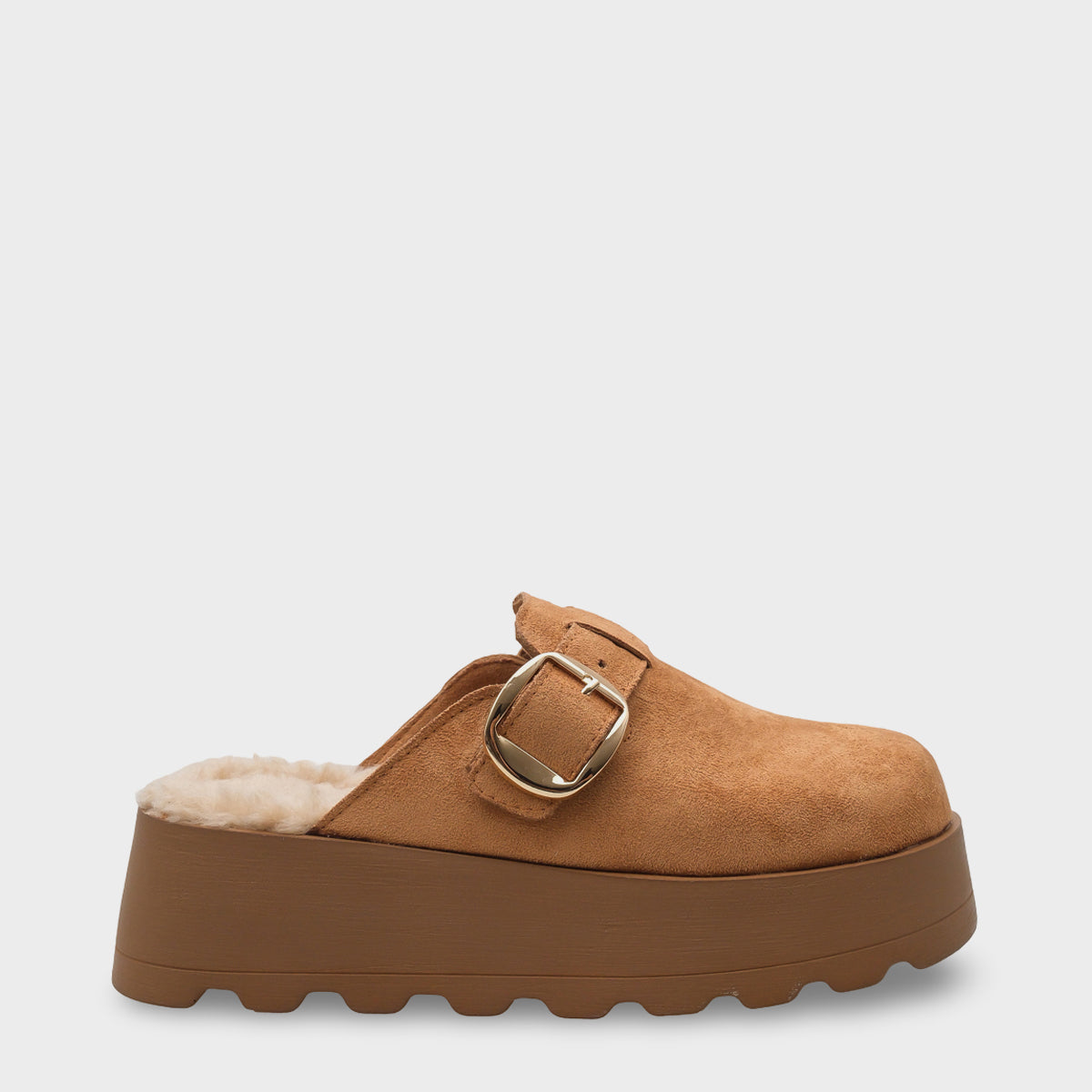 Leticia Kürklü Süet Görünümlü Kadın Sabo