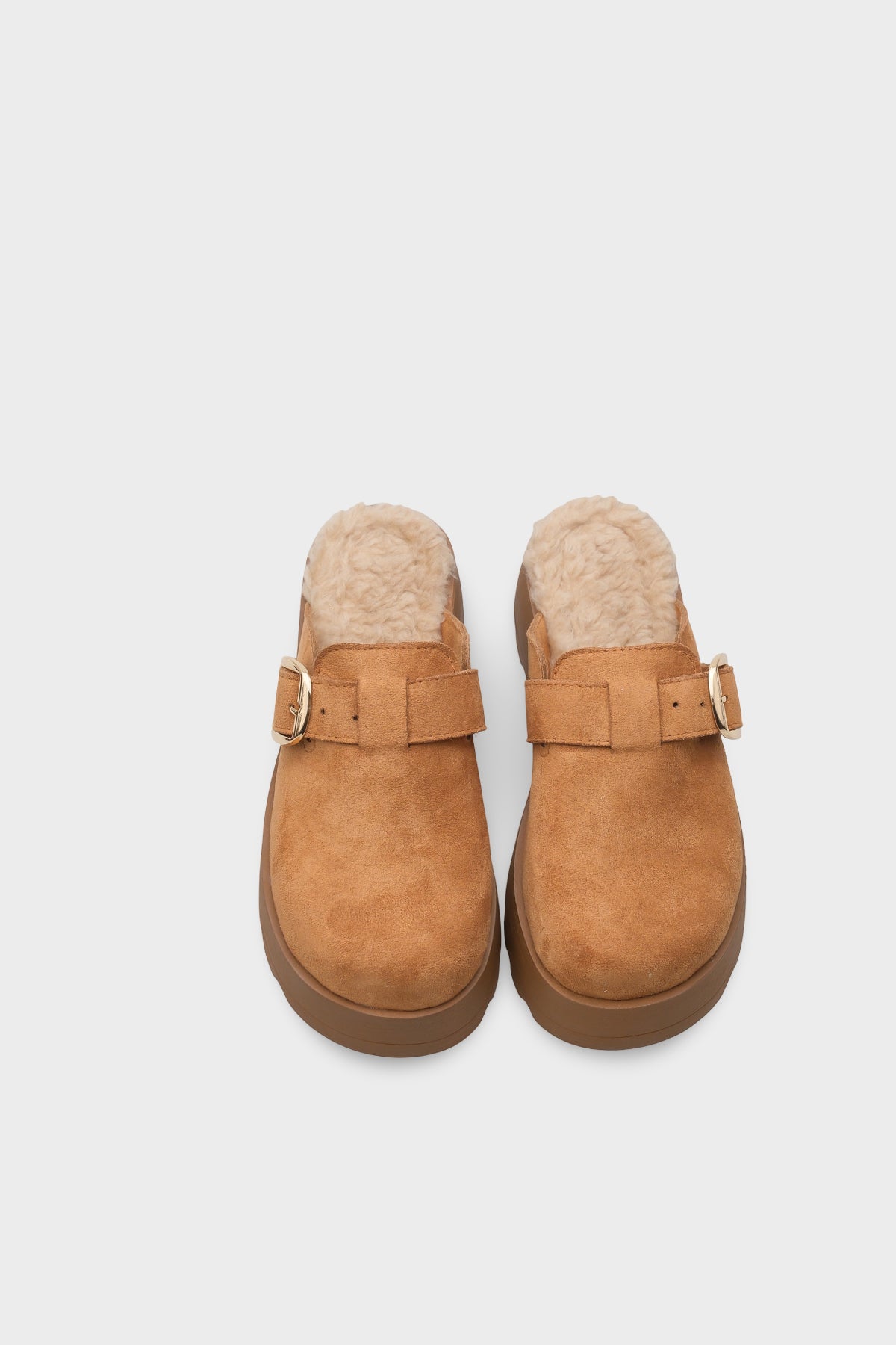 Leticia Kürklü Süet Görünümlü Kadın Sabo