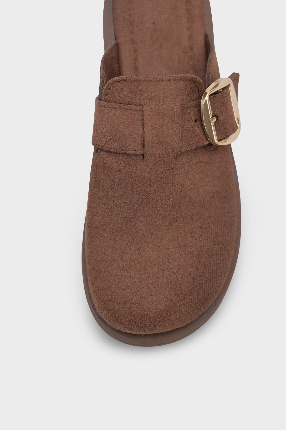 Minette Kürklü Süet Görünümlü Kadın Sabo