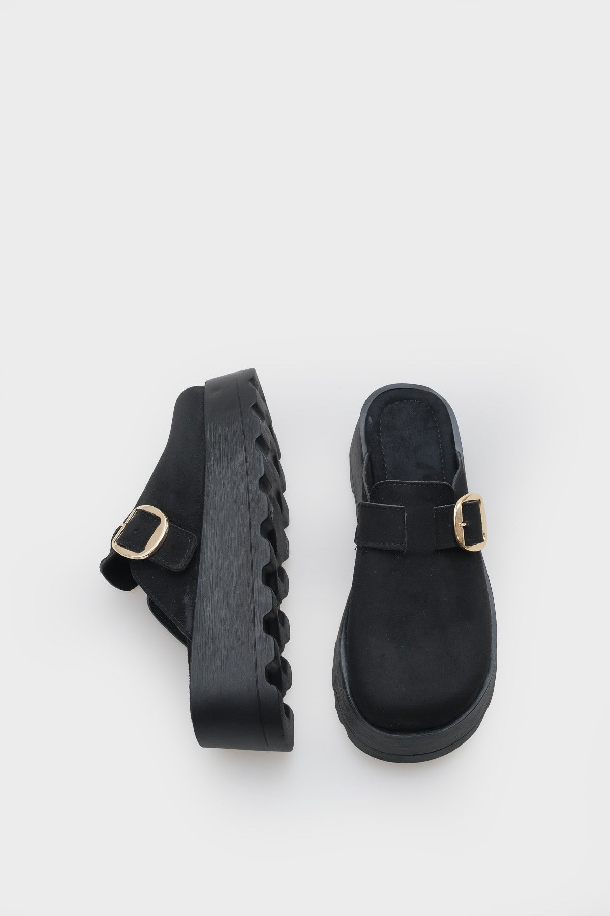 Minette Kürklü Süet Görünümlü Kadın Sabo