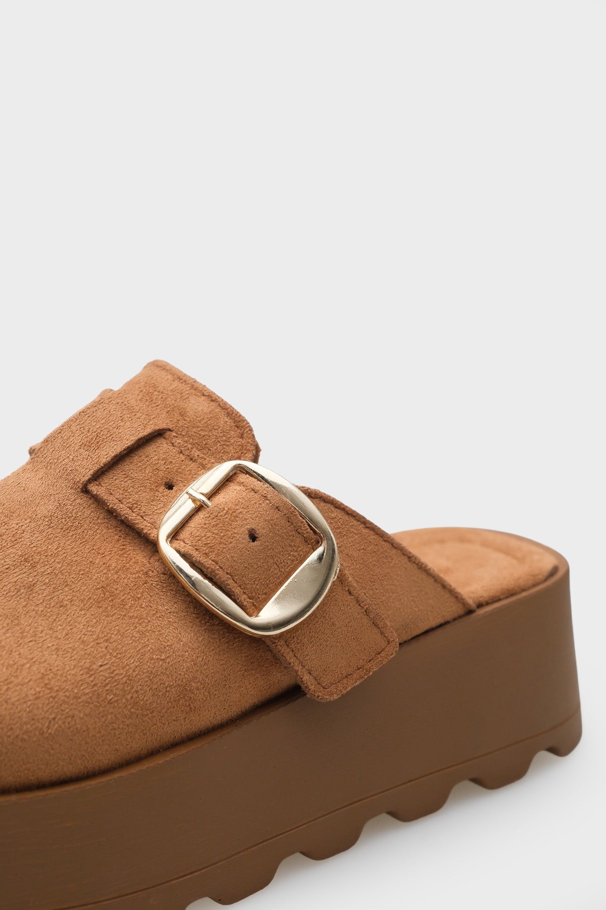 Minette Kürklü Süet Görünümlü Kadın Sabo