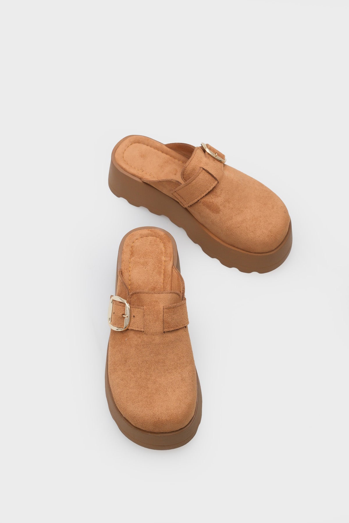 Minette Kürklü Süet Görünümlü Kadın Sabo