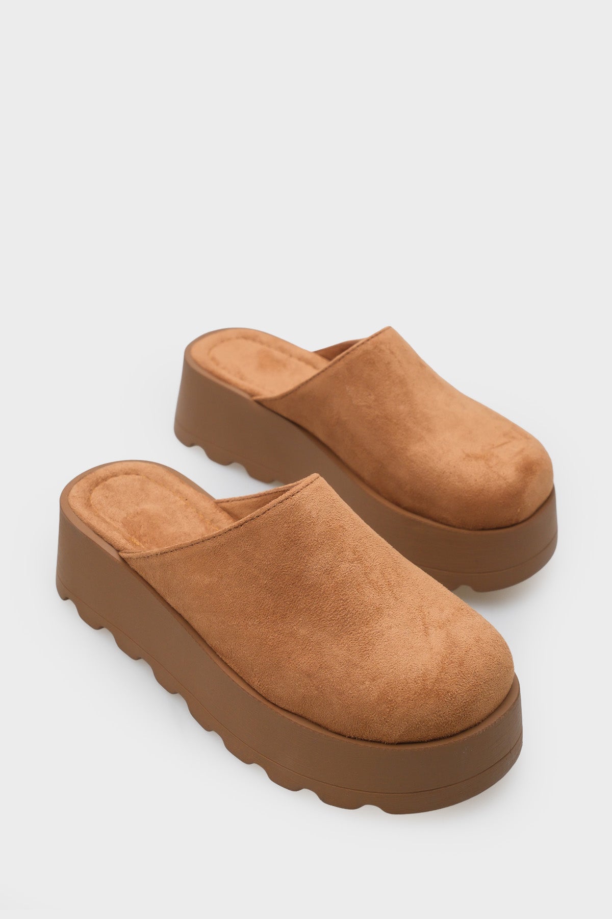 Marlyn Kürklü Süet Görünümlü Kadın Sabo