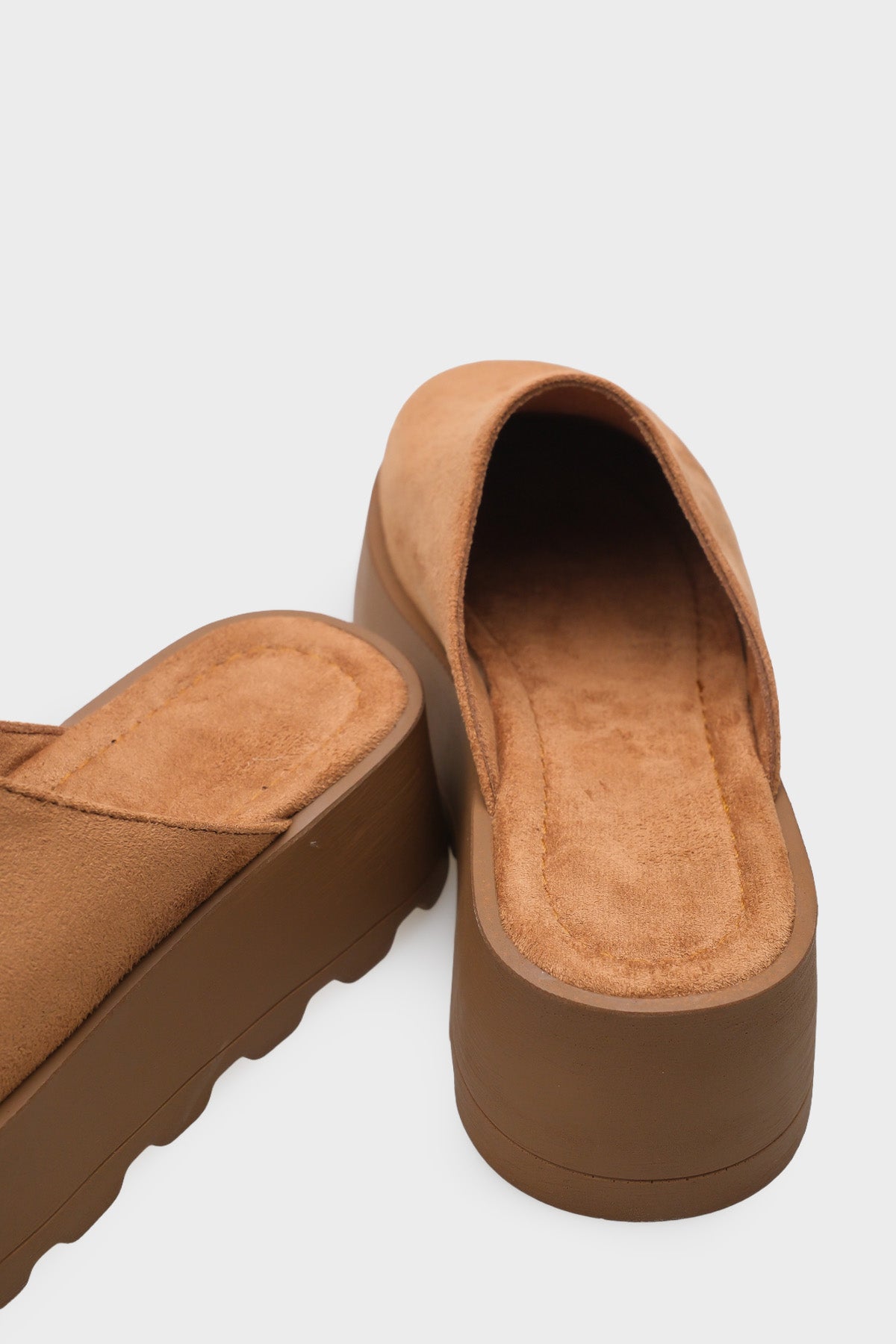 Marlyn Kürklü Süet Görünümlü Kadın Sabo