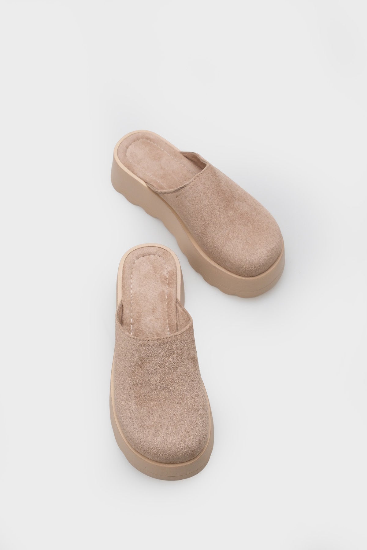 Marlyn Kürklü Süet Görünümlü Kadın Sabo