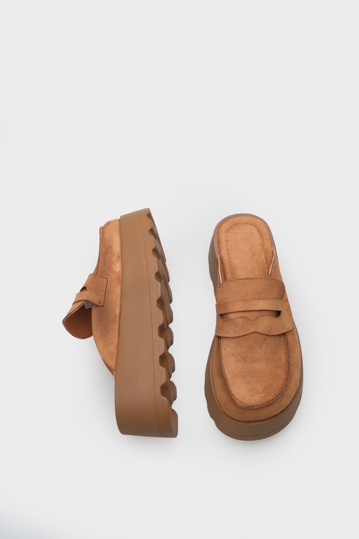 Karrie Kürklü Süet Görünümlü Kadın Sabo