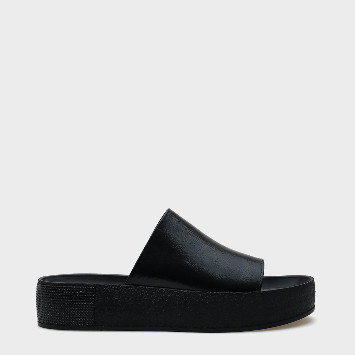 Marci Tek Geniş Bantlı Taşlı Detaylı Dolgu Topuk Metalik Kadın Terlik