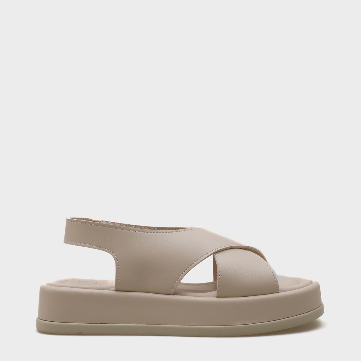 Dena Dolgu Topuklu Çapraz Bantlı Kadın Sandalet