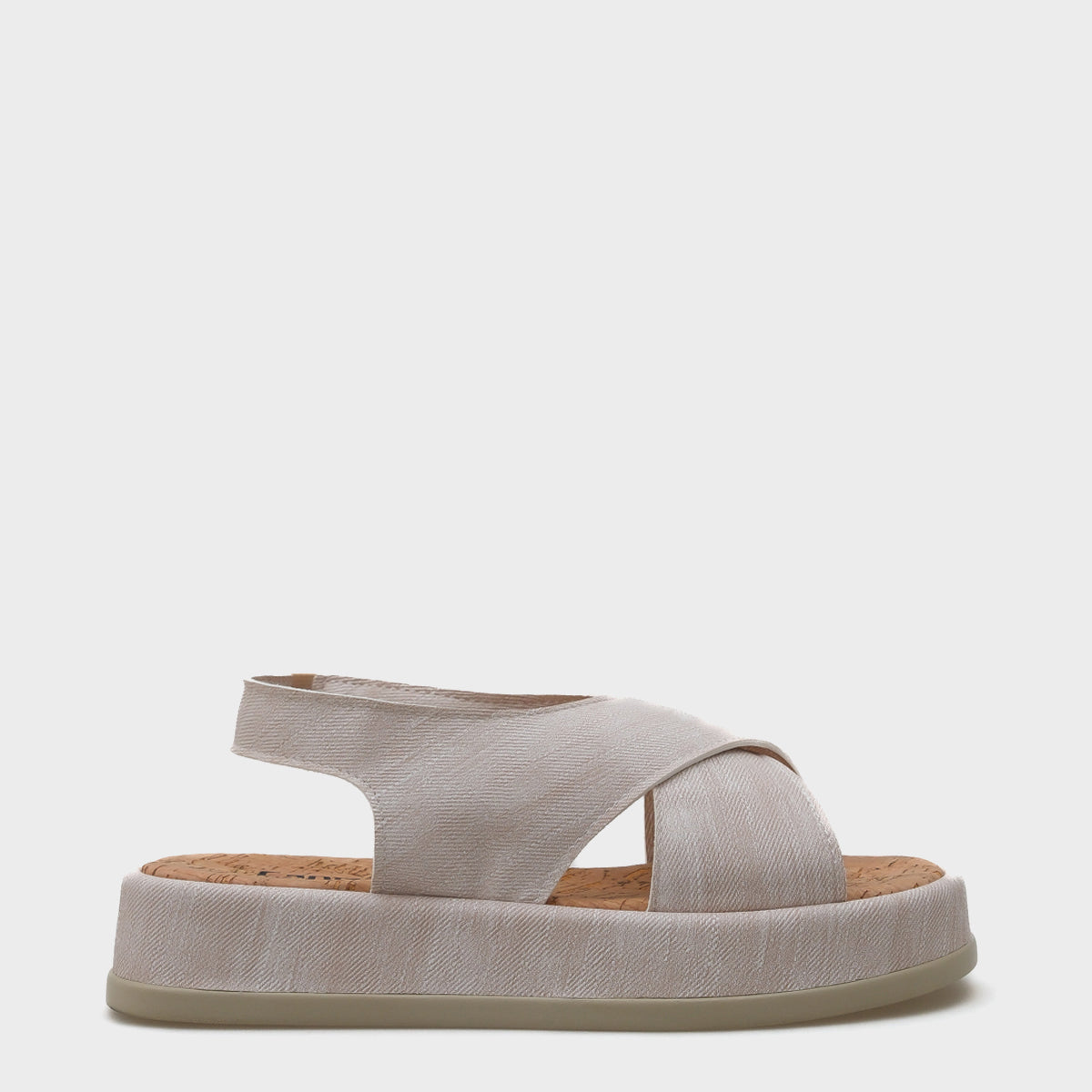 Dena Dolgu Topuklu Çapraz Bantlı Kadın Sandalet