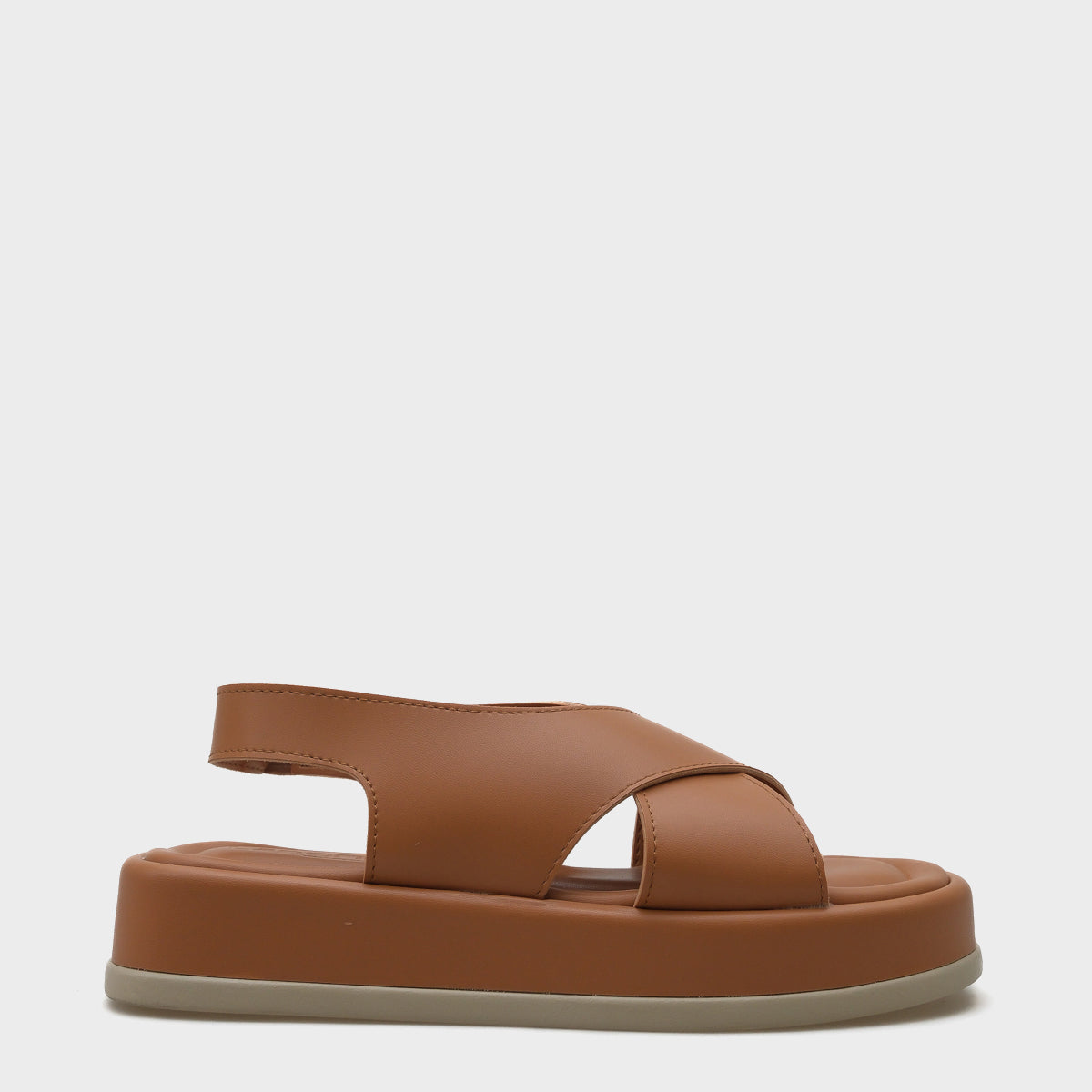 Dena Dolgu Topuklu Çapraz Bantlı Kadın Sandalet