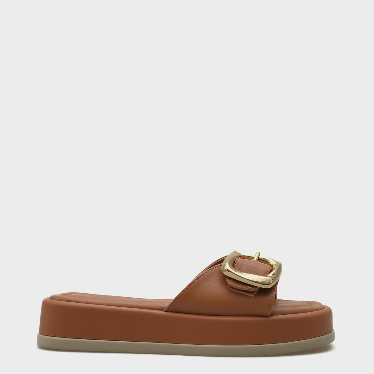 Marget Dolgu Topuklu Tek Bantlı Tokalı Kadın Terlik