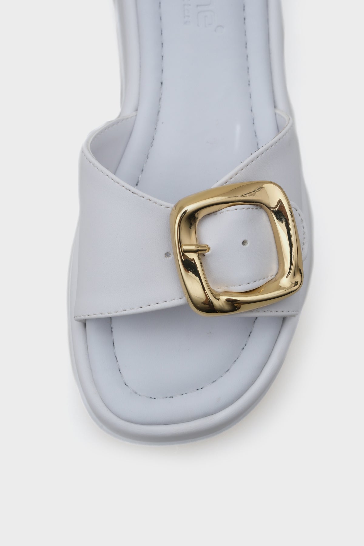 Marget Dolgu Topuklu Tek Bantlı Tokalı Kadın Terlik