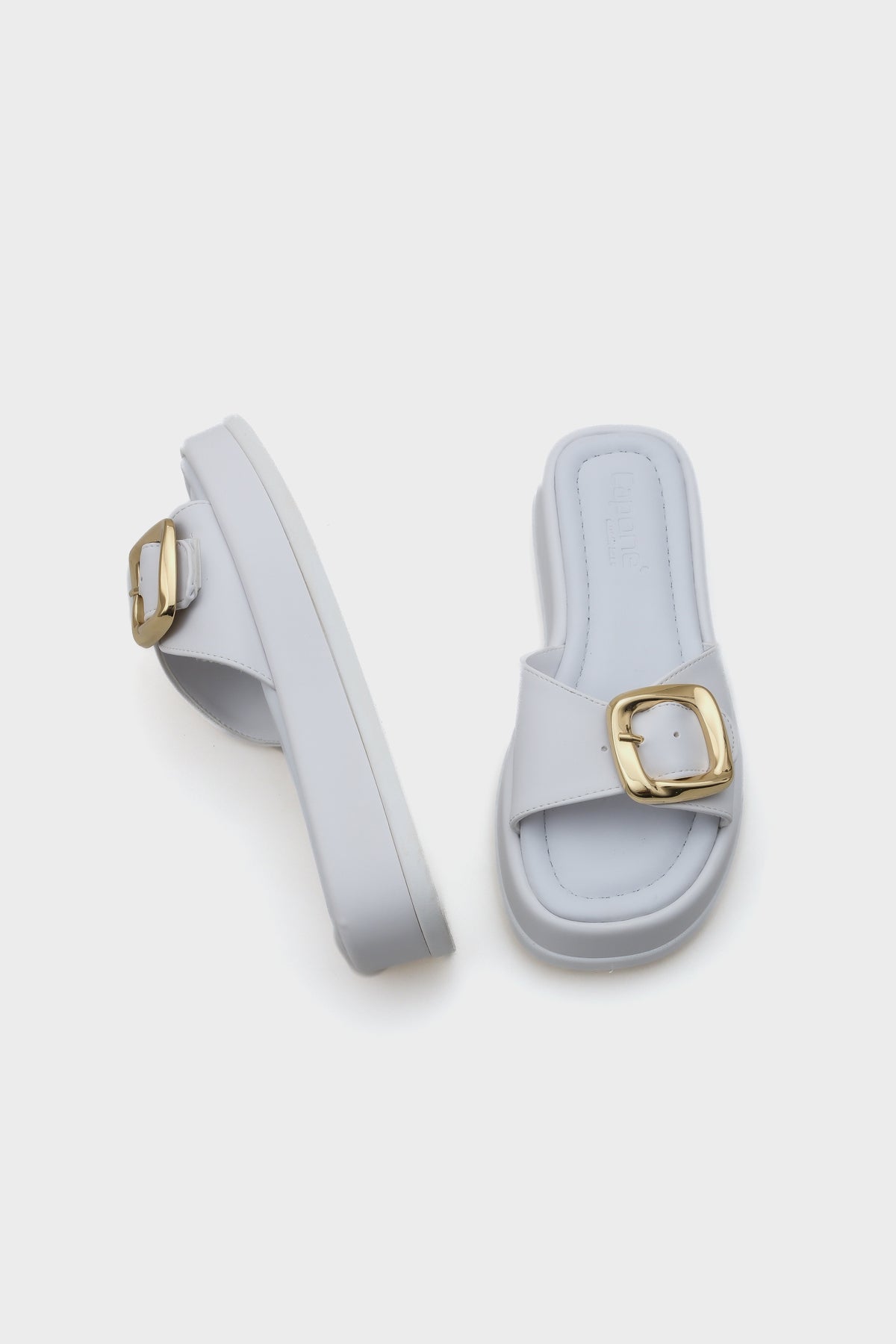 Marget Dolgu Topuklu Tek Bantlı Tokalı Kadın Terlik