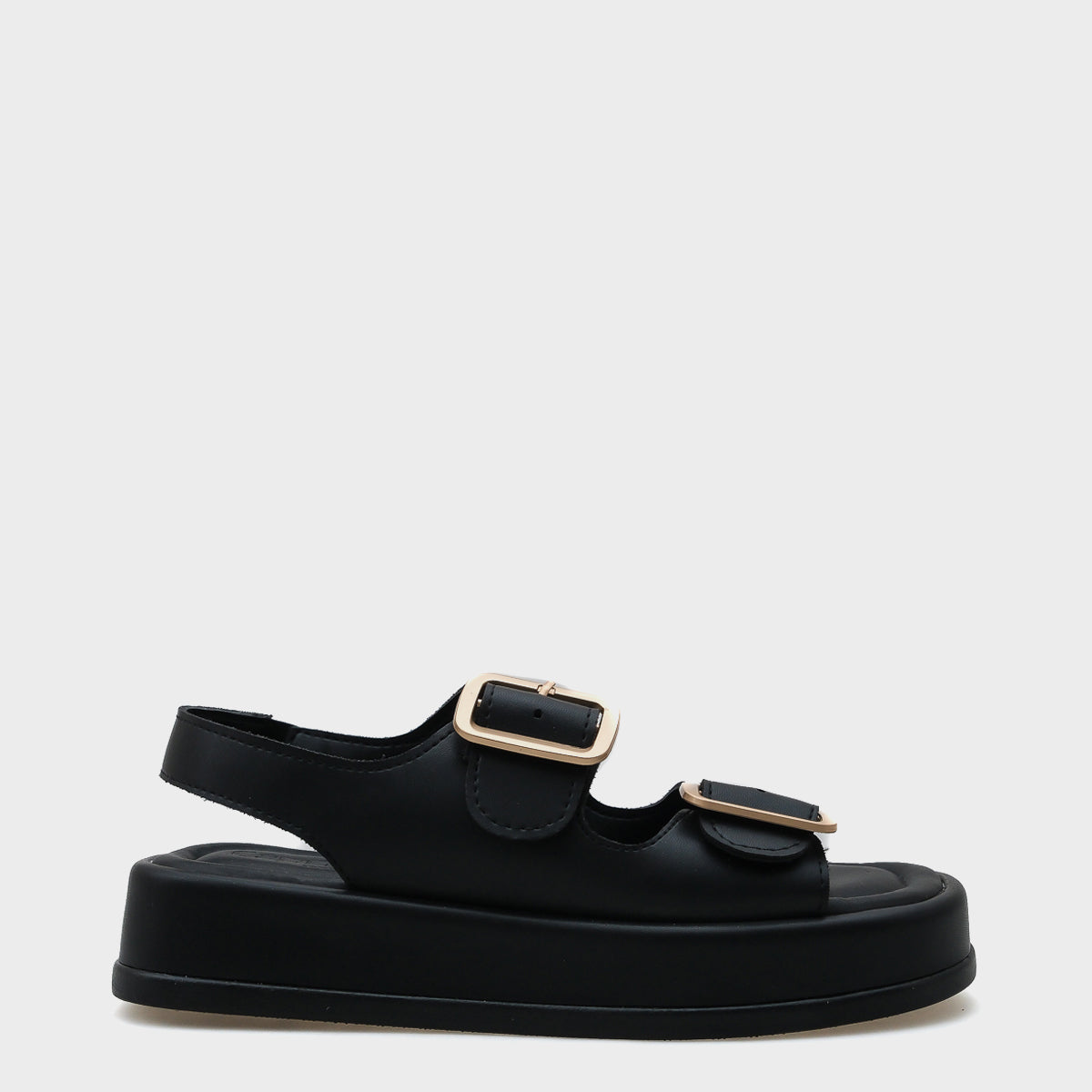 Denice Dolgu Topuklu Çift Bantlı Tokalı Kadın Sandalet